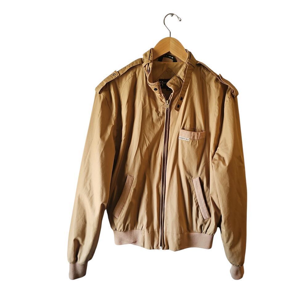 Members Only tan khaki vintage jacket sz 40 medium